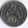 Монета 20 франков. 2017 год, Новая Каледония.