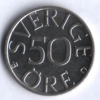 50 эре. 1990 год, Швеция. D.