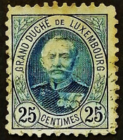 Почтовая марка. "Великий герцог Адольф". 1891 год, Люксембург.