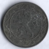 Монета 25 сантимов. 1918 год, Бельгия.