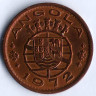 Монета 1 эскудо. 1972 год, Ангола (колония Португалии).