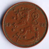 Монета 10 пенни. 1929 год, Финляндия.