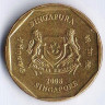 Монета 1 доллар. 2008 год, Сингапур.