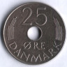 Монета 25 эре. 1982 год, Дания. R;B.