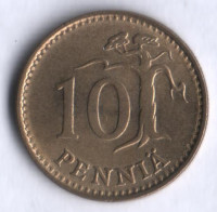 10 пенни. 1981 год, Финляндия.