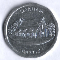 Национальный транспортный токен 50. "Oakham castle", Великобритания.