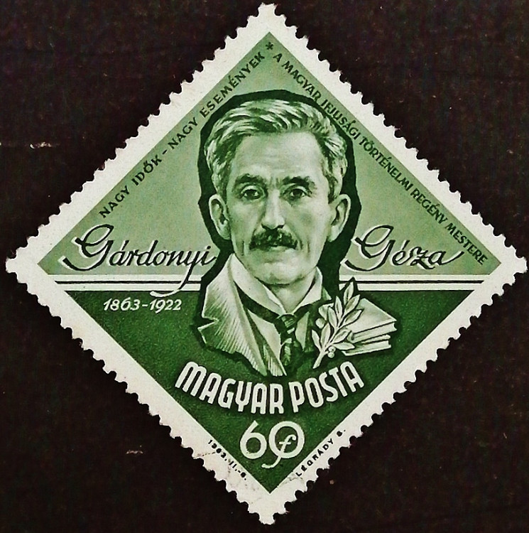 Почтовая марка. "Геза Гардоньи". 1963 год, Венгрия.