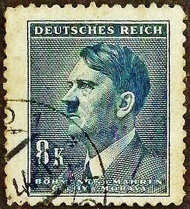 Почтовая марка (8 kr.). "Адольф Гитлер". 1942 год, Богемия и Моравия.