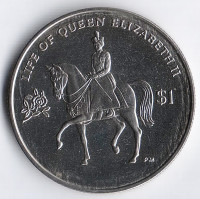 Монета 1 доллар. 2012 год, Британские Виргинские острова. Жизнь Елизаветы II.