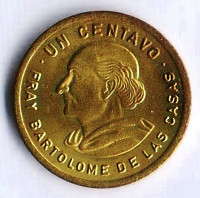 Монета 1 сентаво. 1991 год, Гватемала.