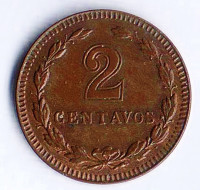 Монета 2 сентаво. 1942 год, Аргентина.