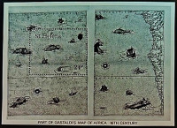 Мини-блок. "Ранние карты". 1981 год, Остров Святой Елены.