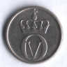 Монета 10 эре. 1969 год, Норвегия.