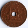 Монета 1/2 пенни. 1958 год, Родезия и Ньясаленд.