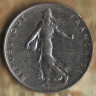 Монета 1 франк. 1960 год, Франция. Цифра 