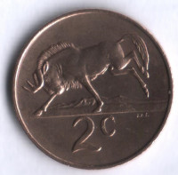 2 цента. 1983 год, ЮАР.