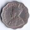 Монета 1 анна. 1930(c) год, Британская Индия.