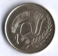 Монета 1 цент. 1987 год, Кипр.