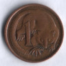 Монета 1 цент. 1981 год, Австралия.