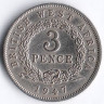 Монета 3 пенса. 1947(H) год, Британская Западная Африка.