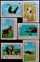 Набор почтовых марок (6 шт.). "Животные". 1978 год, Мавритания.