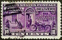 Почтовая марка (10 c.). "Специальная доставка". 1936 год, США.