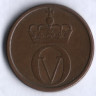 Монета 2 эре. 1960 год, Норвегия.