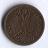 Монета 2 геллера. 1911 год, Австро-Венгрия.