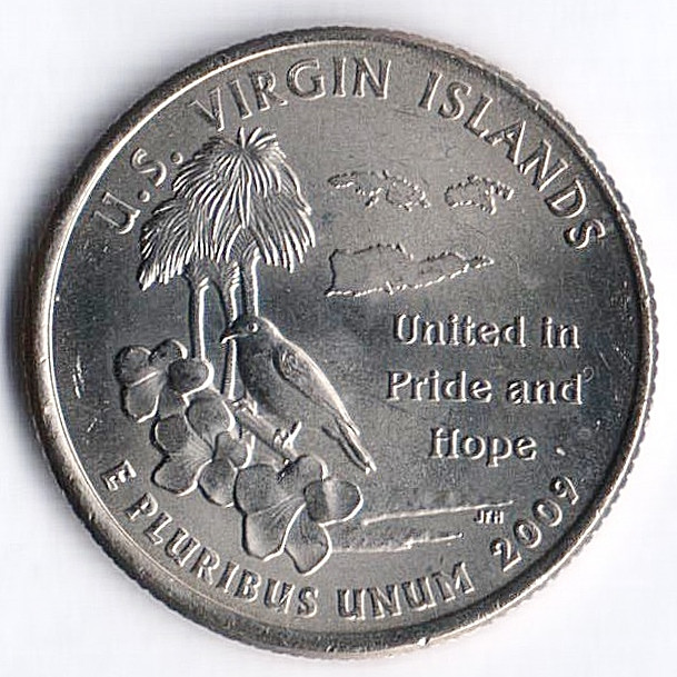 25 центов. 2009(P) год, США. Американские Виргинские острова.
