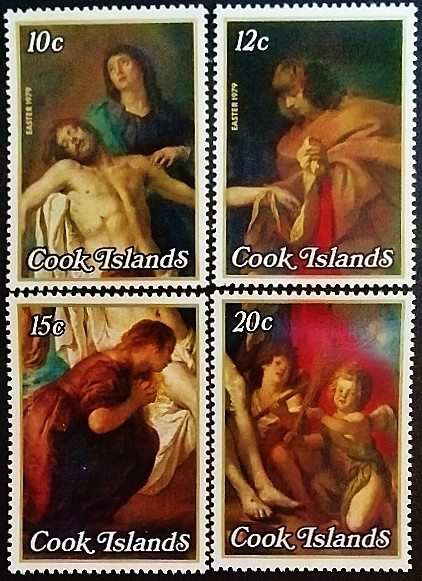 Набор марок  (4 шт.). "Пасха". 1979 год, Острова Кука.