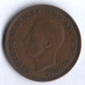 Монета 1 пенни. 1944 год, Великобритания.