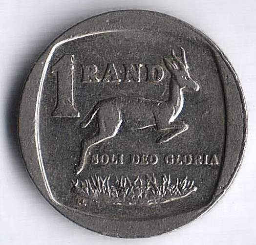 Монета 1 ранд. 1996 год, ЮАР.