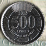 Монета 500 ливров. 2012 год, Ливан.