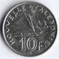 Монета 10 франков. 2007 год, Новая Каледония.