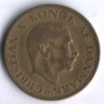 Монета 1 крона. 1942 год, Дания. N;S.