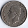 Монета 1/2 кроны. 1949 год, Великобритания.