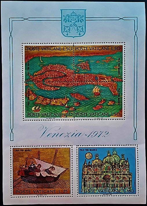 Мини-блок. "Венеция". 1972 год, Ватикан.