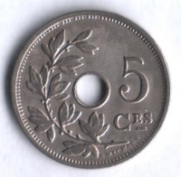 Монета 5 сантимов. 1902 год, Бельгия (Belgique).