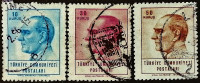 Набор почтовых марок (3 шт.). "Кемаль Ататюрк". 1964-1965 годы, Турция.