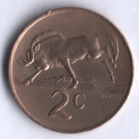 2 цента. 1984 год, ЮАР.