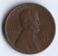 1 цент. 1949 год, США.