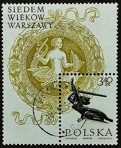 Мини-блок. "700-летие Варшавы". 1965 год, Польша.