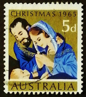Почтовая марка. "Рождество-1965". 1965 год, Австралия.