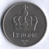 Монета 1 крона. 1974 год, Норвегия.