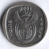 Монета 1 ранд. 2001 год, ЮАР. SUID-AFRIKA.