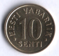 10 сентов. 2002 год, Эстония.