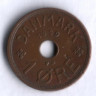 Монета 1 эре. 1929 год, Дания. N;GJ.
