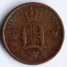 Монета 1/3 скиллинга. 1844 год, Швеция.