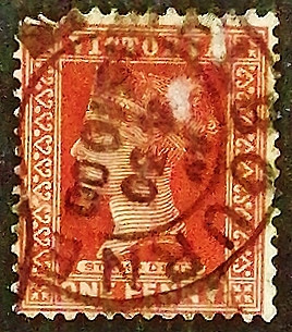 Почтовая марка (1 p.). "Королева Виктория". 1899 год, Виктория.