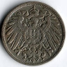 Монета 10 пфеннигов. 1913 год (J), Германская империя.